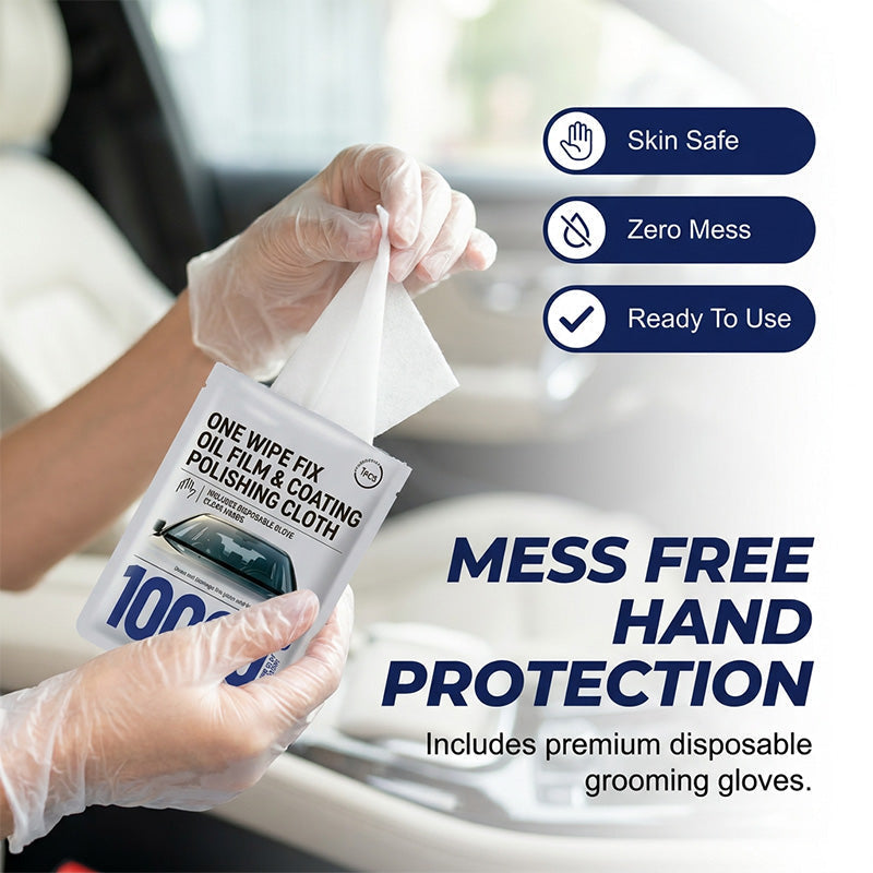 2PCS-Car Glass Oil Film Removal Wipes