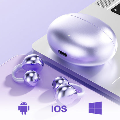 🎧 Bluetooth 5.4 Clip-On Open Ear Earbuds with Noise Cancelling – AI Noise Cancelling 🎶