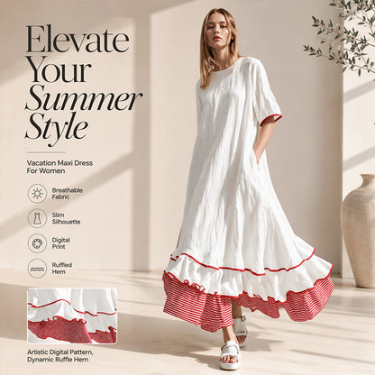 ⌛Limited-Time Offer-Women's Summer Tiered Ruffle Maxi Dress