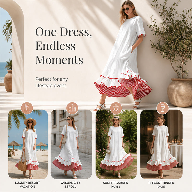 ⌛Limited-Time Offer-Women's Summer Tiered Ruffle Maxi Dress