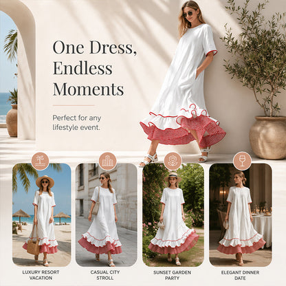 ⌛Limited-Time Offer-Women's Summer Tiered Ruffle Maxi Dress