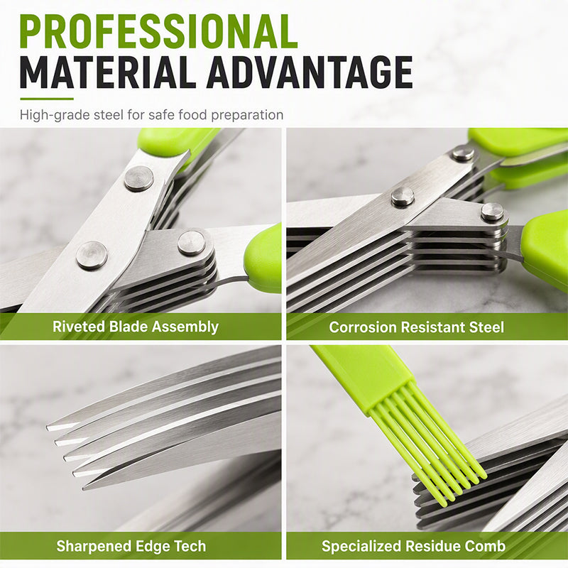 ✂️ 5-Blade Herb Scissors – Fast & Convenient Herb Chopping Tool