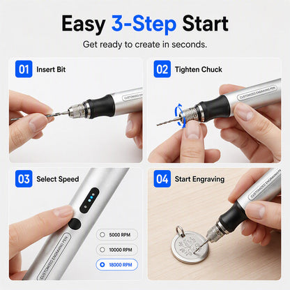 ⏳Time-Limited Special⏰Mini Cordless Electric Engraving Pen – Portable Precision Engraving Tool