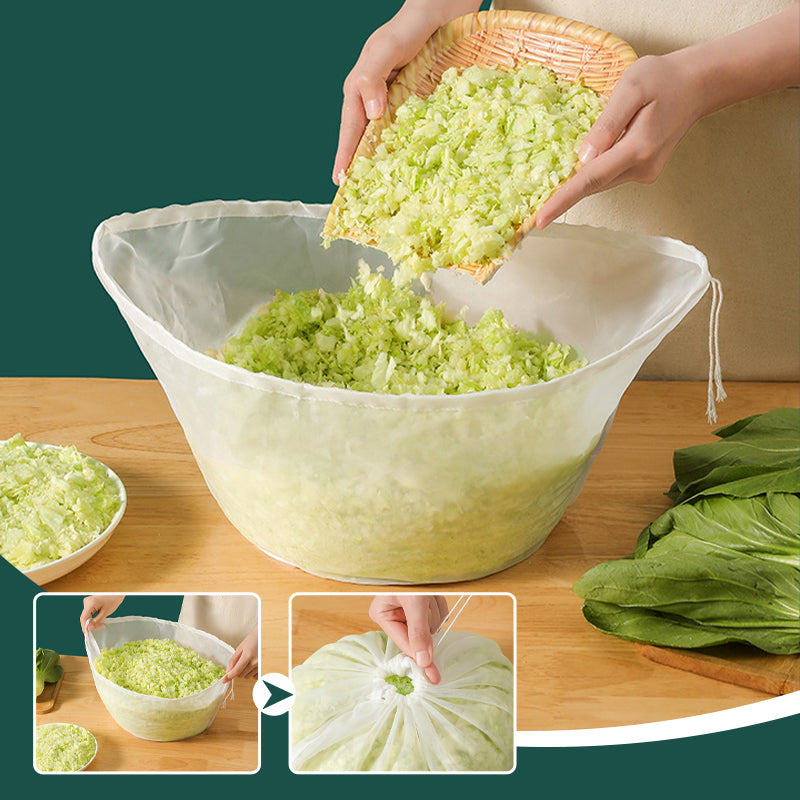 📢📢50% OFF !! ⏰No-Mess Fine Mesh Nylon Strain Bag – Reusable Food Filter Bag for Squeezing Vegetable Water, Straining Juice, Nut Milk & Dumpling Filling