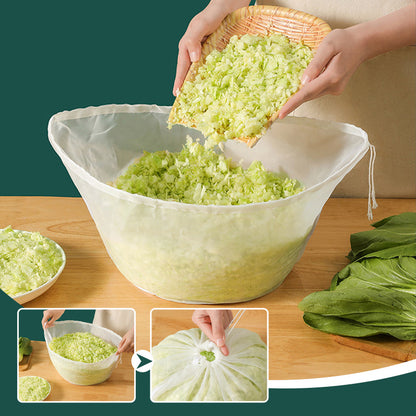📢📢50% OFF !! ⏰No-Mess Fine Mesh Nylon Strain Bag – Reusable Food Filter Bag for Squeezing Vegetable Water, Straining Juice, Nut Milk & Dumpling Filling