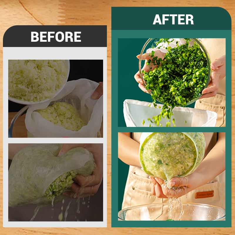 📢📢50% OFF !! ⏰No-Mess Fine Mesh Nylon Strain Bag – Reusable Food Filter Bag for Squeezing Vegetable Water, Straining Juice, Nut Milk & Dumpling Filling