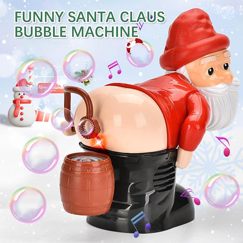 🎅 50% OFF! ✨ Christmas Santa Bubble Maker – One-Click Automatic Bubble Blowing, Joyful Music & Flashing Night Lights – Cute Holiday Toy for Kids & Family Fun 🎄