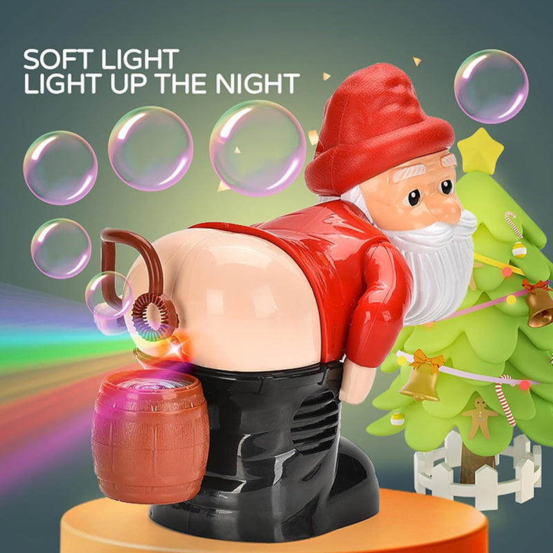 🎅 50% OFF! ✨ Christmas Santa Bubble Maker – One-Click Automatic Bubble Blowing, Joyful Music & Flashing Night Lights – Cute Holiday Toy for Kids & Family Fun 🎄