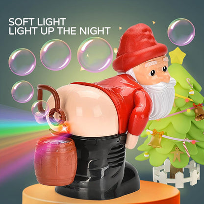 🎅 50% OFF! ✨ Christmas Santa Bubble Maker – One-Click Automatic Bubble Blowing, Joyful Music & Flashing Night Lights – Cute Holiday Toy for Kids & Family Fun 🎄