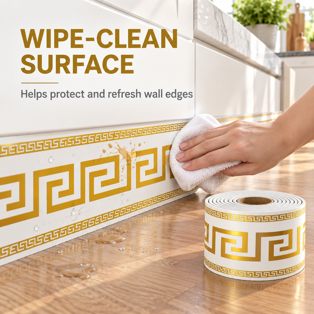 📢📢50% OFF !! ⏰Self-Adhesive Skirting Board Border Sticker