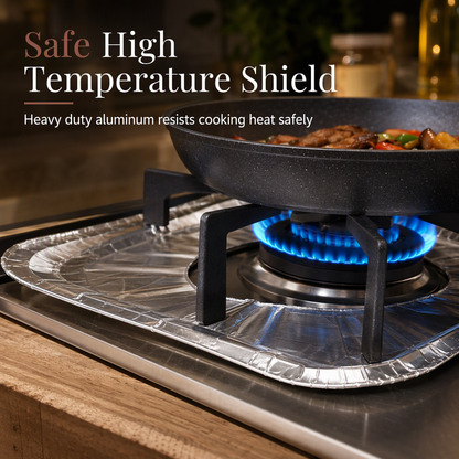 10-Pack Aluminum Foil Gas Stove Burner Liners