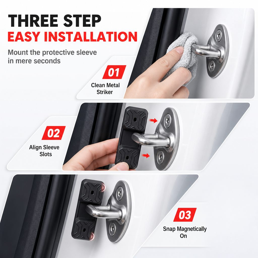 🚗 Magnetic Car Door Silencer Pads – Reduce Door Slam Noise & Protect Your Vehicle