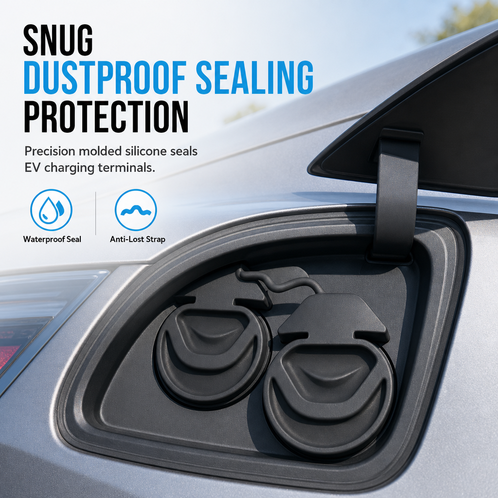 🔋 EV Charging Port Cover – Silicone Dustproof Protector for Electric Vehicles