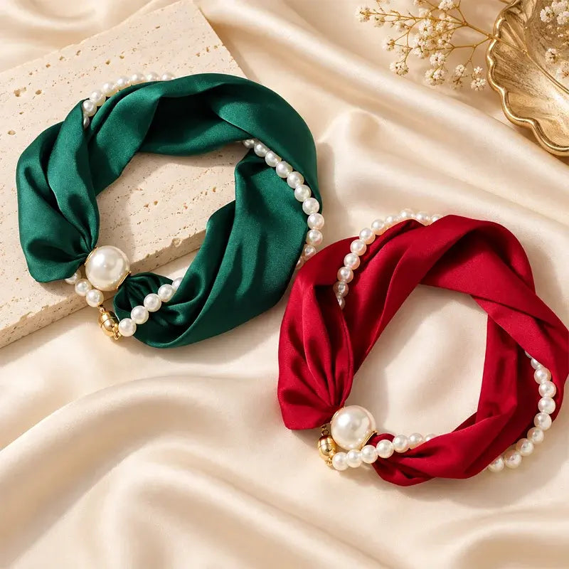 🎁🎄Christmas Sale 60% OFF!💞50K+ SOLD!✨Pearl Scarf Necklace