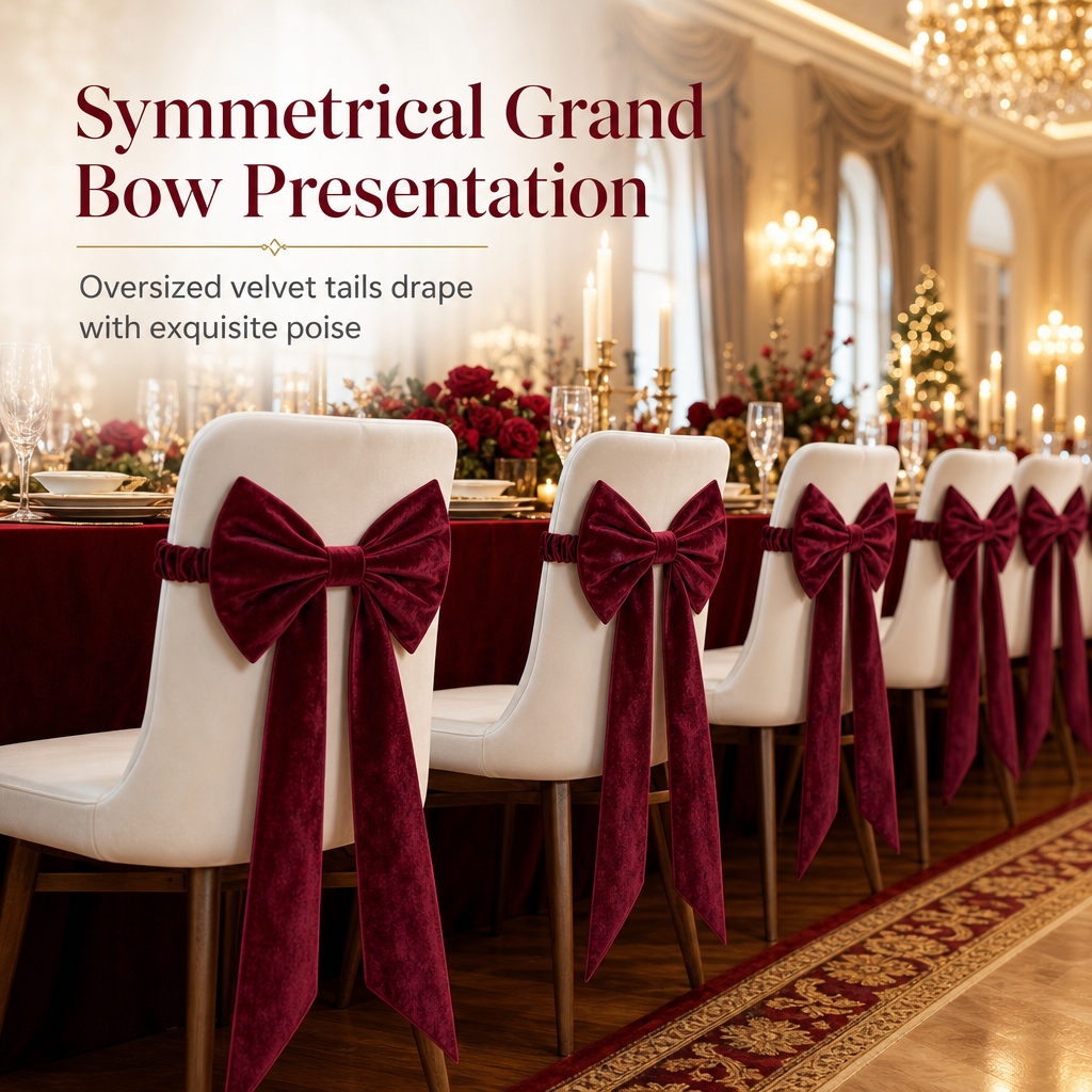 🎀🔥 50% OFF! Large Velvet Christmas Bow Ornament – Premium Plush Velvet, Wired Ribbon Edges for Easy Shaping, Pre-Tied Designer Style, Perfect for Holiday Tree Topper, Wreaths, Garlands & Home Decor ✨