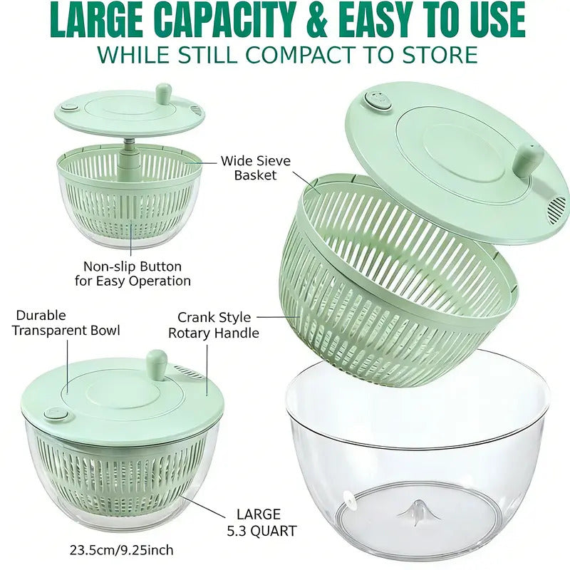📢📢50% OFF !! ⏰Salad Spinner with Multi-Function Lid